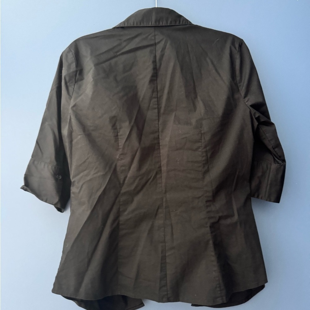 New York & Company Women’s Black Button-Down Shirt - Picture 2 of 3